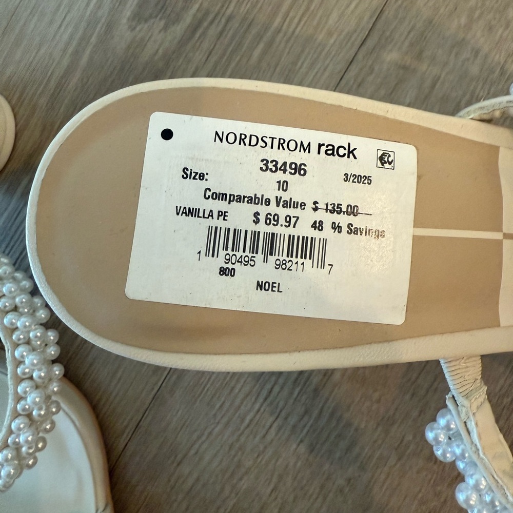Dolce Vita Ivory Heels with Pearl Detailing - Picture 4 of 6